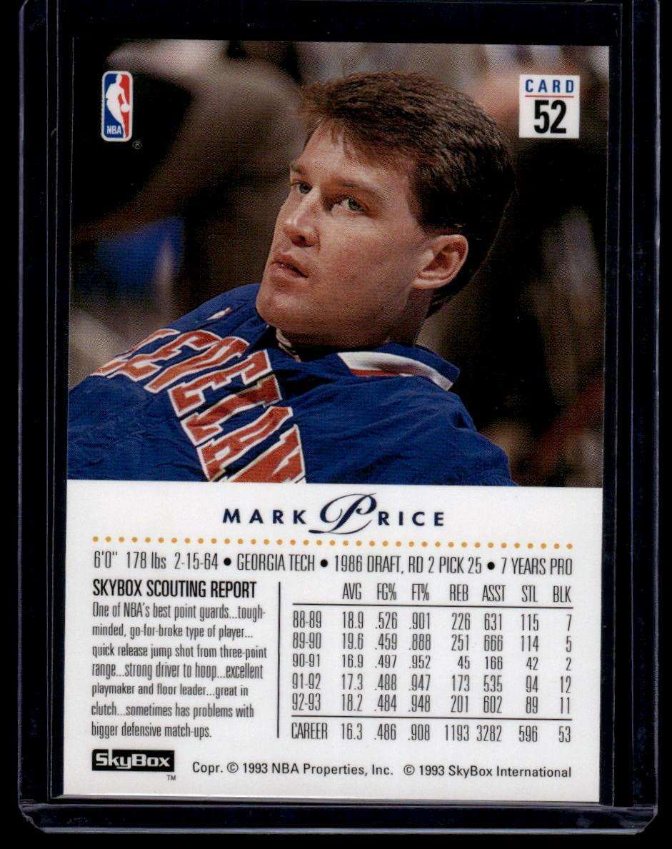 1993-94 SkyBox Premium #52 Mark Price