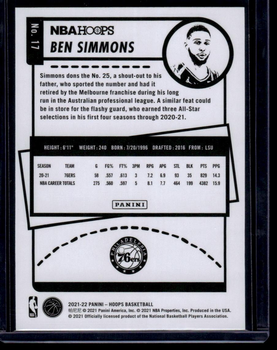 2021-22 Hoops #17 Ben Simmons