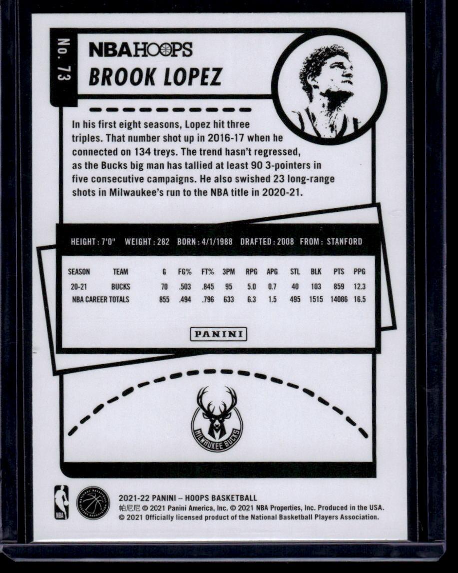 2021-22 Hoops #73 Brook Lopez