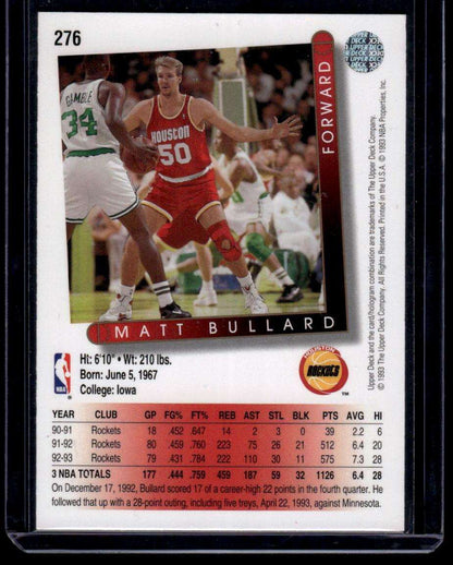 1993-94 Upper Deck #276 Matt Bullard