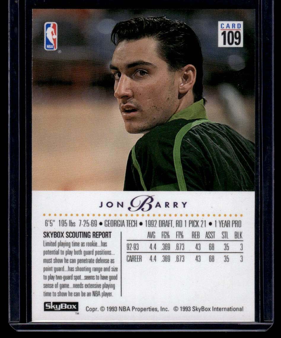 1993-94 SkyBox Premium #109 Jon Barry