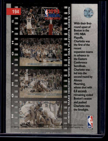 1993-94 Upper Deck #194 Hornets Win First Series