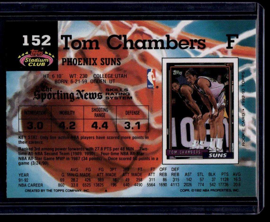 1992-93 Stadium Club #152 Tom Chambers