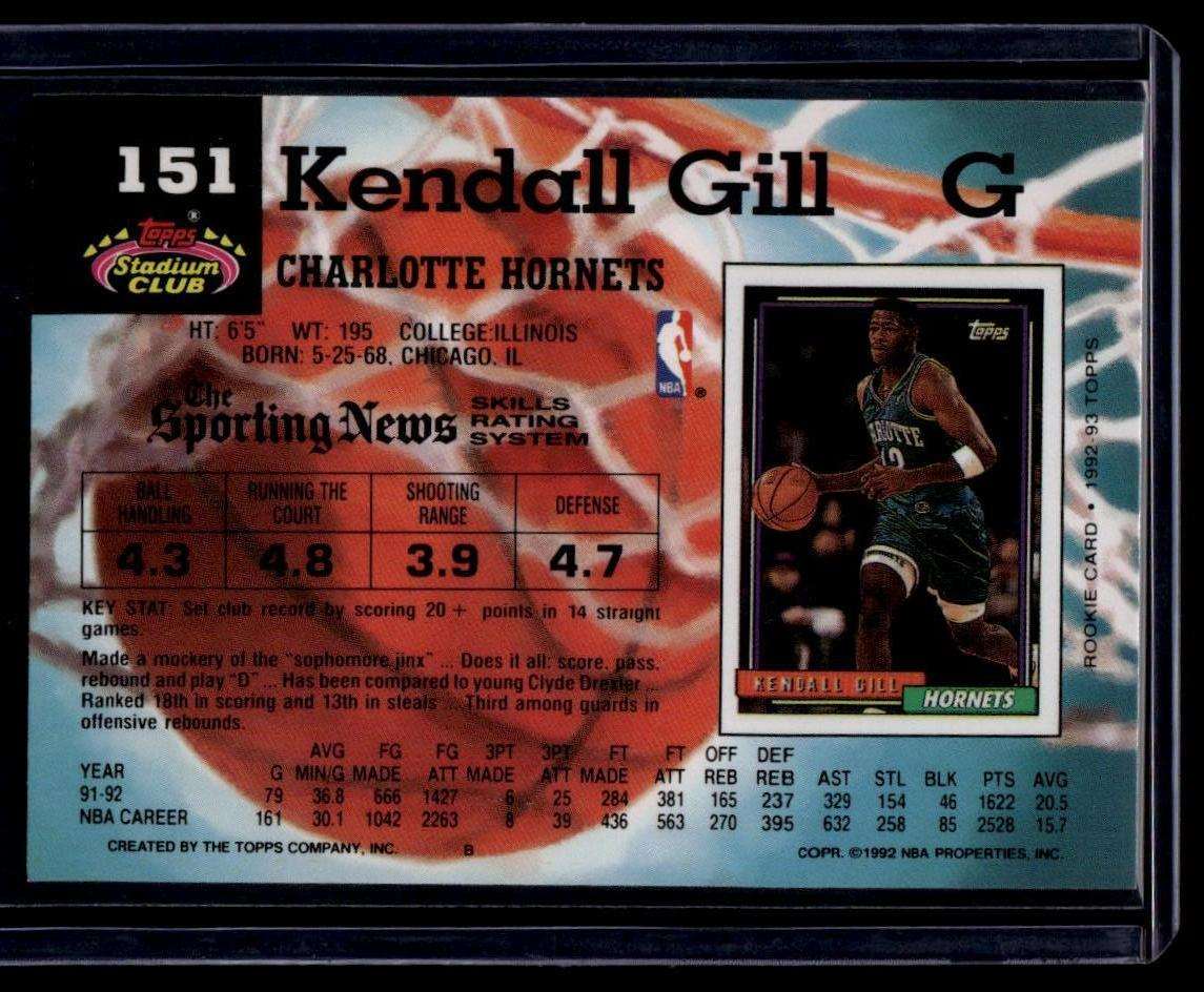 1992-93 Stadium Club #151 Kendall Gill