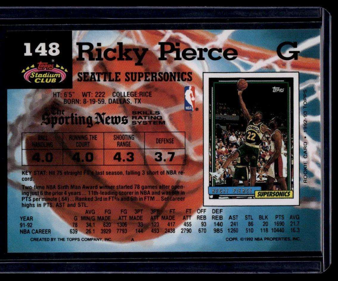 1992-93 Stadium Club #148 Ricky Pierce