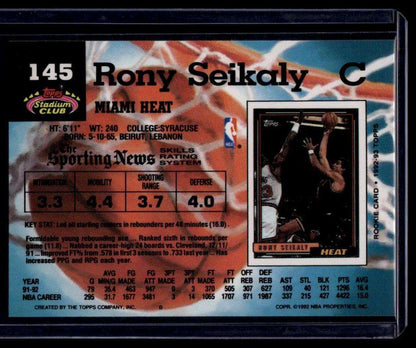 1992-93 Stadium Club #145 Rony Seikaly