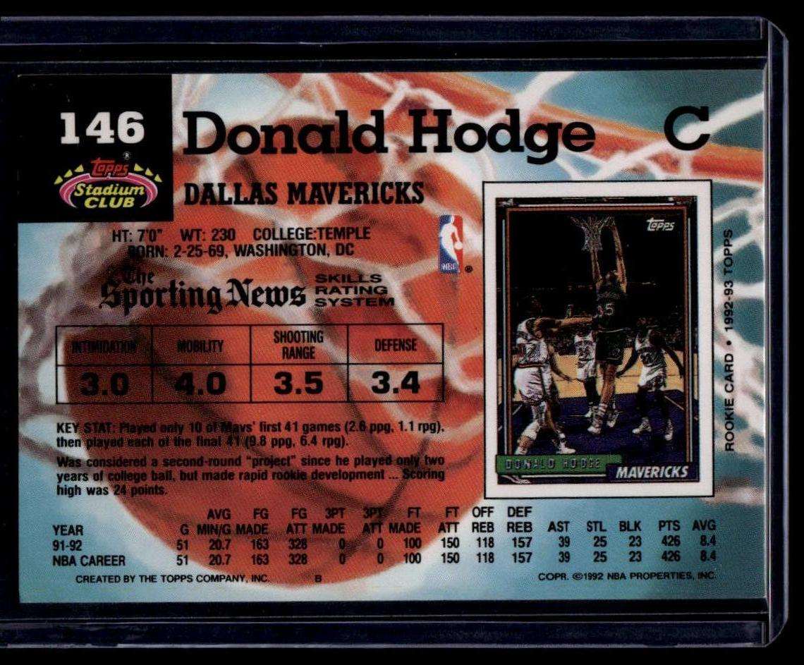 1992-93 Stadium Club #146 Donald Hodge