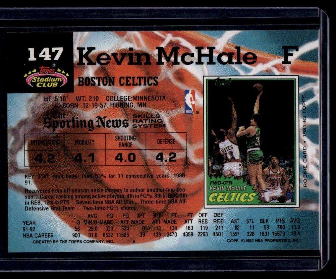 1992-93 Stadium Club #147 Kevin McHale