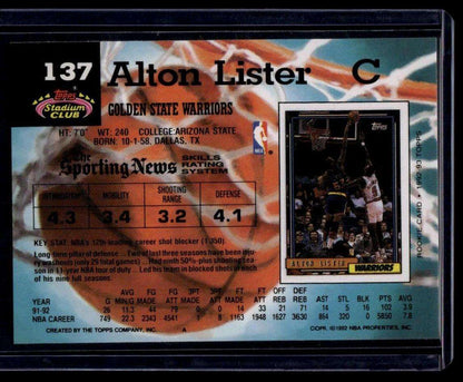 1992-93 Stadium Club #137 Alton Lister