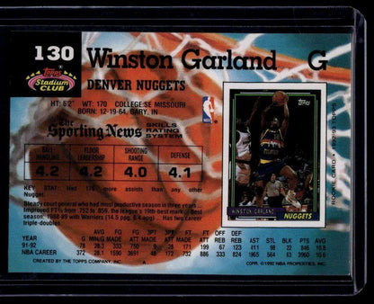 1992-93 Stadium Club #130 Winston Garland