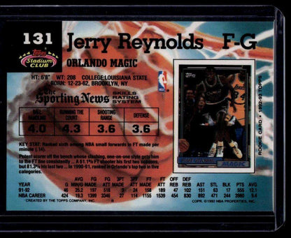 1992-93 Stadium Club #131 Jerry Reynolds