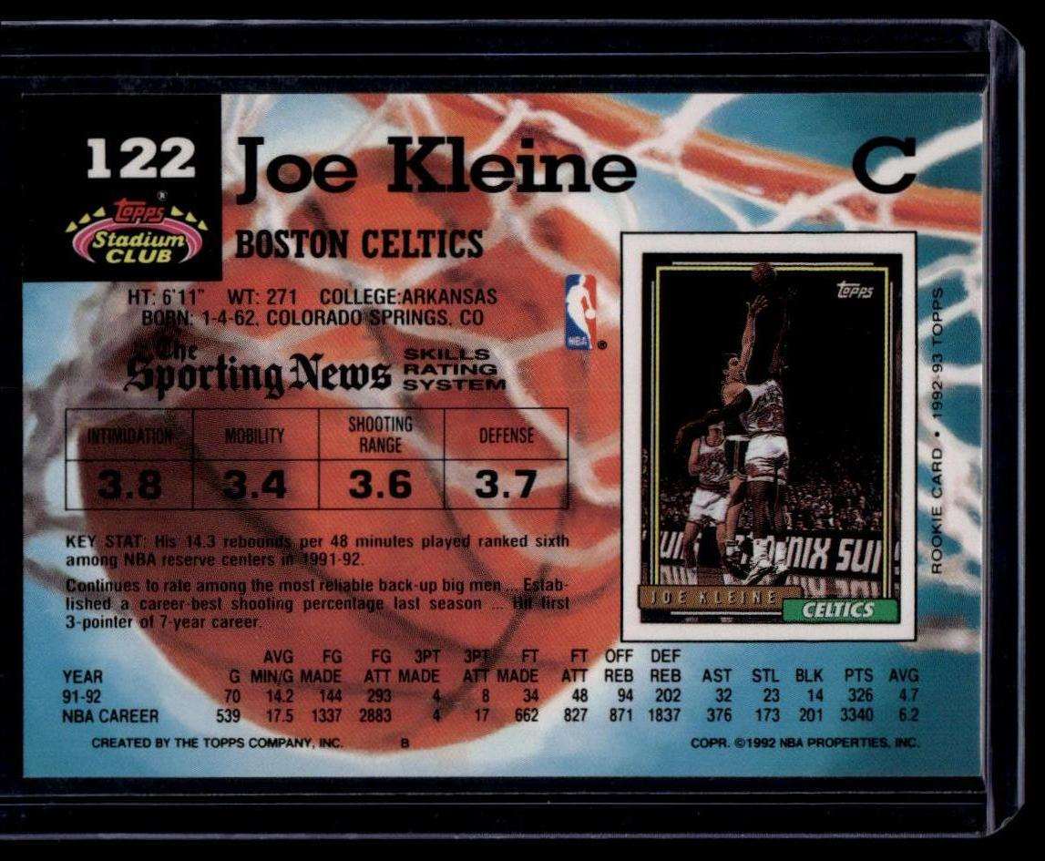 1992-93 Stadium Club #122 Joe Kleine