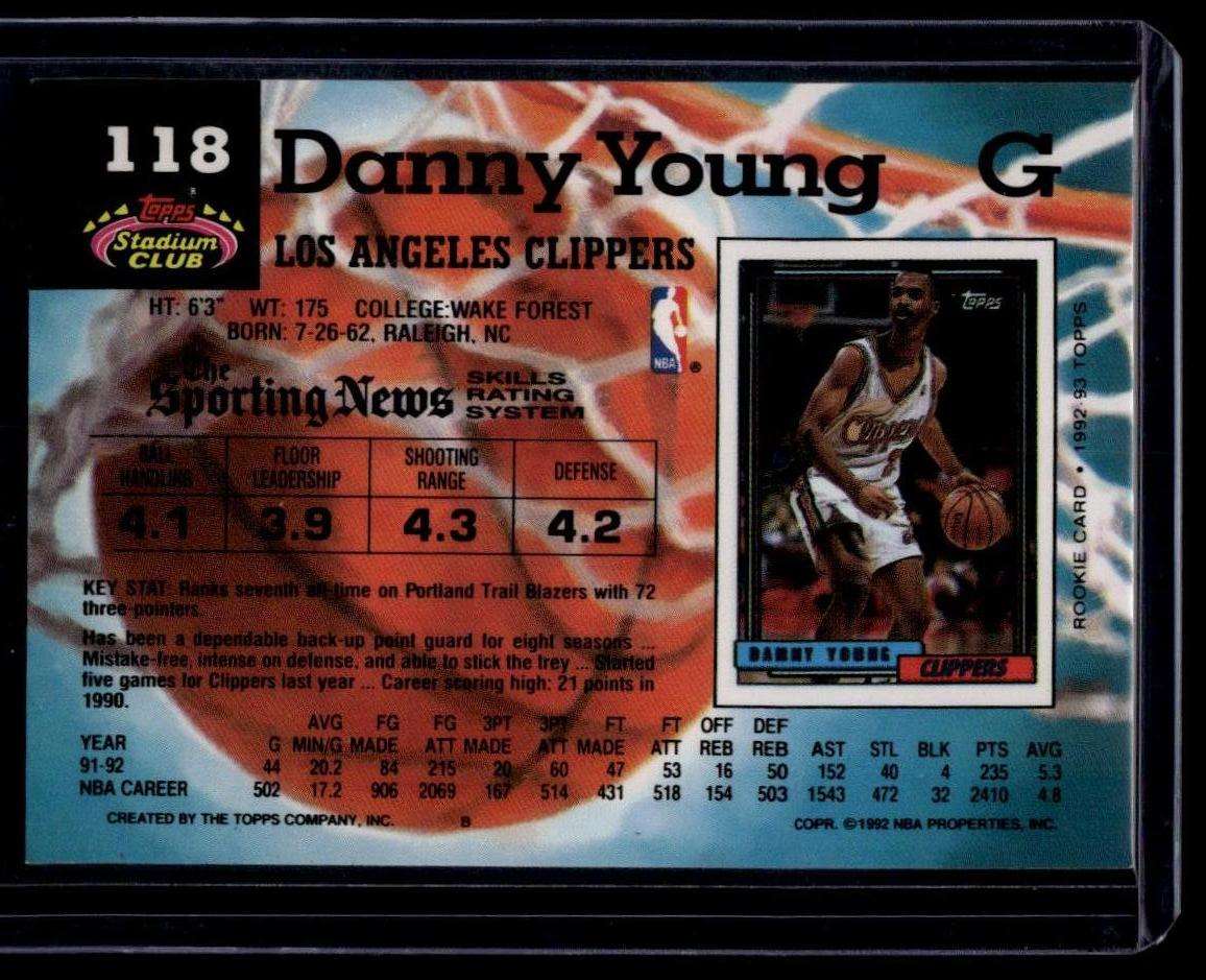 1992-93 Stadium Club #118 Danny Young