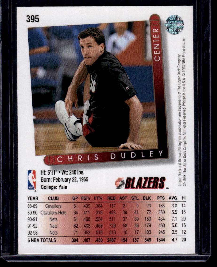 1993-94 Upper Deck #395 Chris Dudley