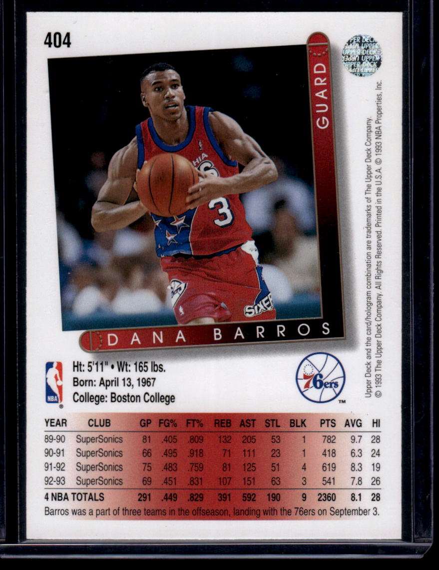 1993-94 Upper Deck #404 Dana Barros