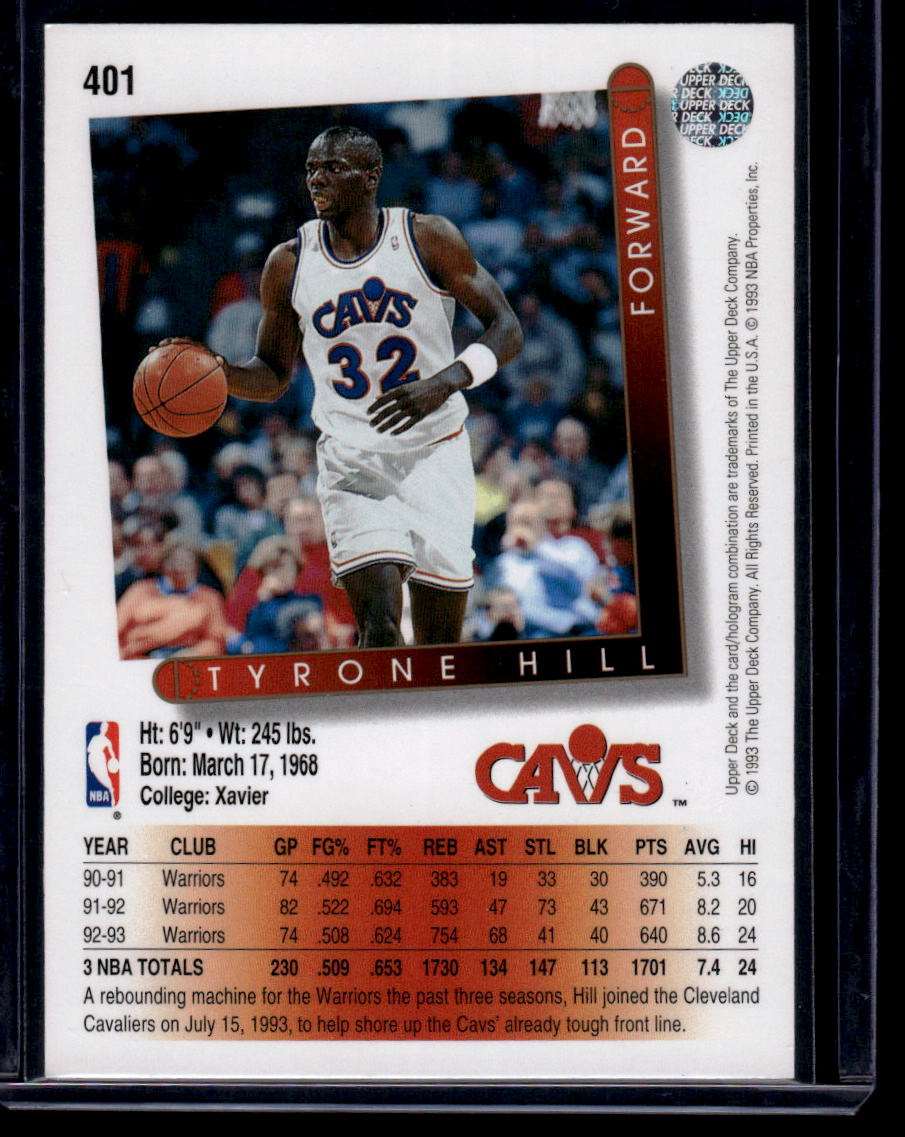 1993-94 Upper Deck #401 Tyrone Hill