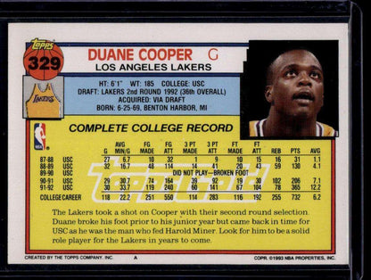 1992-93 Topps #329 Duane Cooper Gold