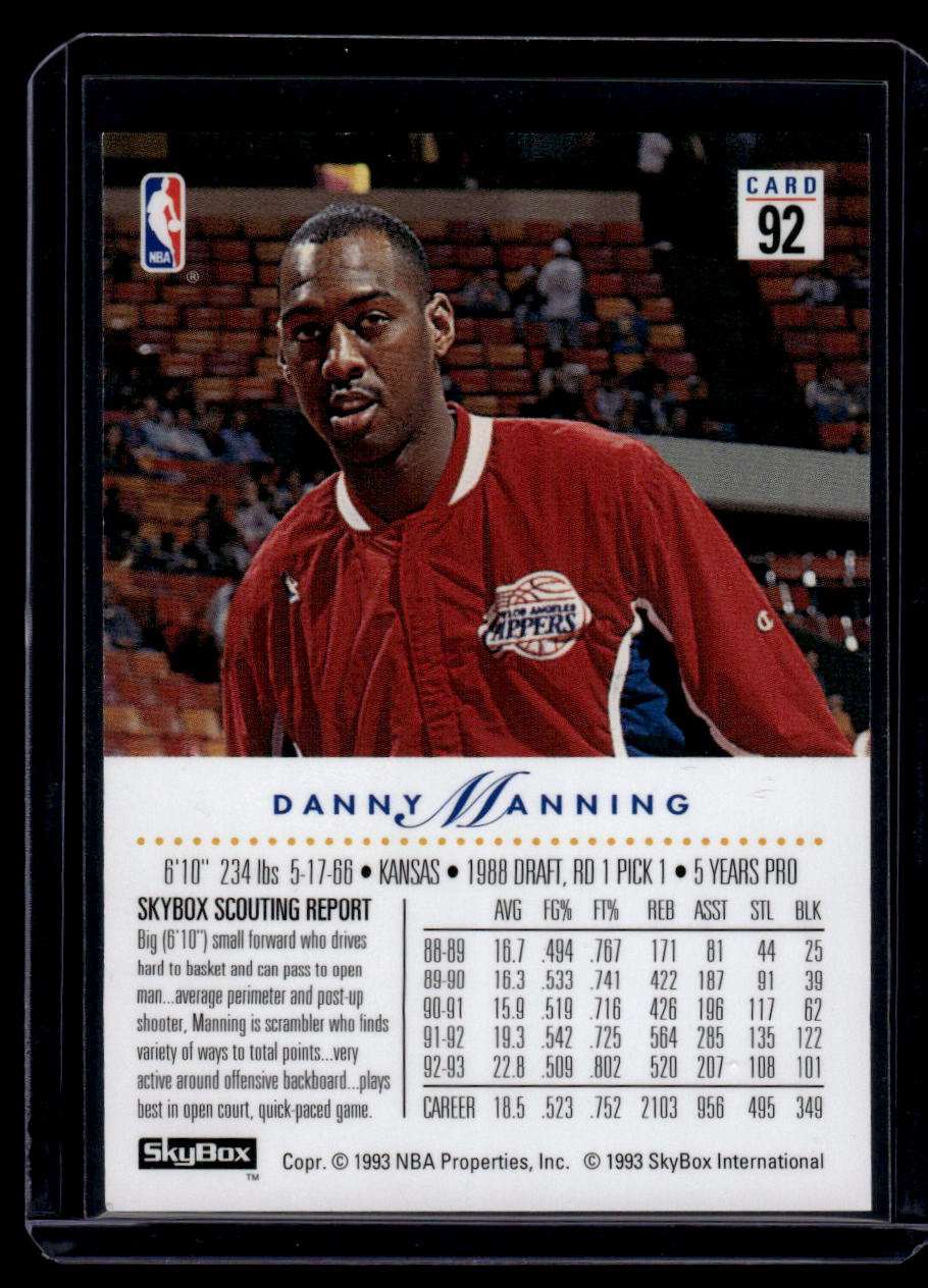 1993-94 SkyBox Premium #92 Danny Manning