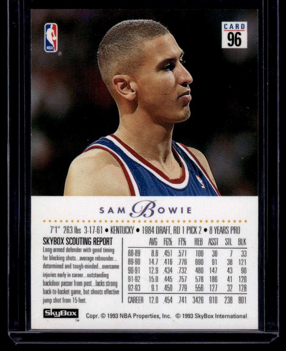 1993-94 SkyBox Premium #96 Sam Bowie