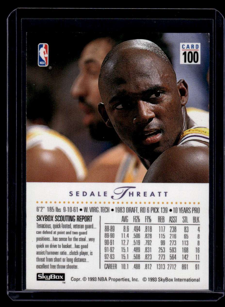 1993-94 SkyBox Premium #100 Sedale Threatt