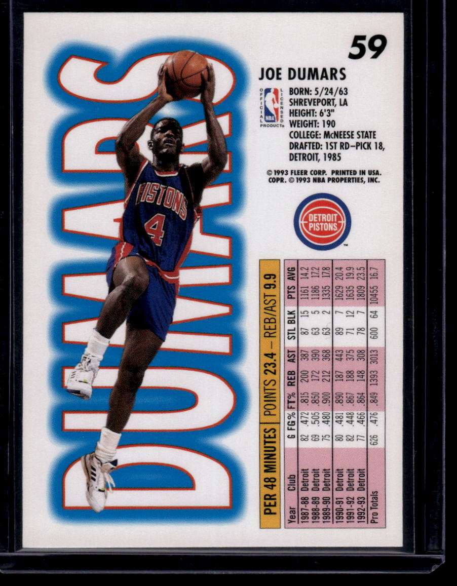 1993-94 Fleer #59 Joe Dumars