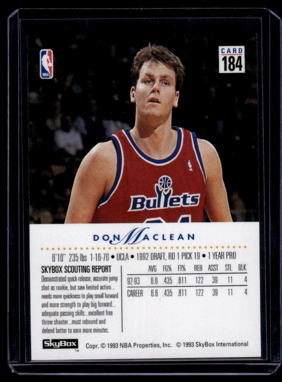 1993-94 SkyBox Premium #184 Don MacLean