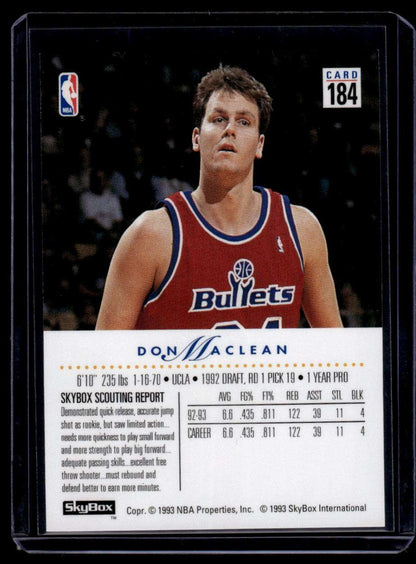 1993-94 SkyBox Premium #184 Don MacLean