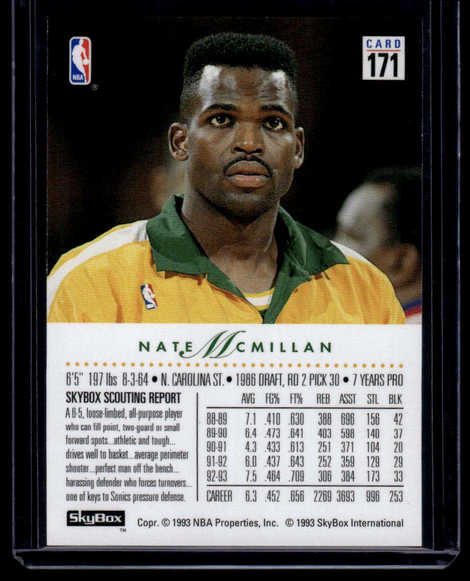 1993-94 SkyBox Premium #171 Nate McMillan