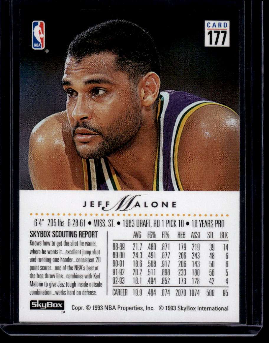 1993-94 SkyBox Premium #177 Jeff Malone