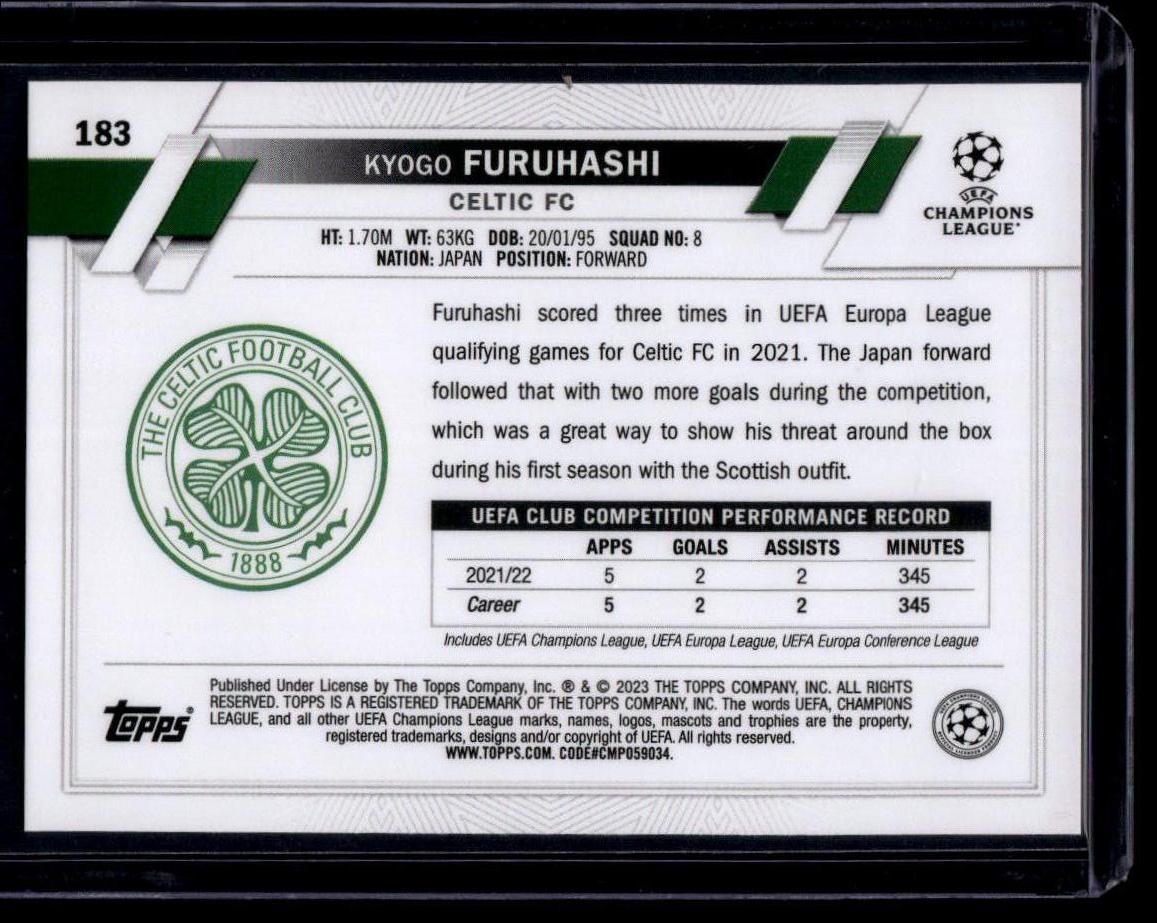 2022-23 Topps UEFA Club Competitions #183 Kyogo Furuhashi