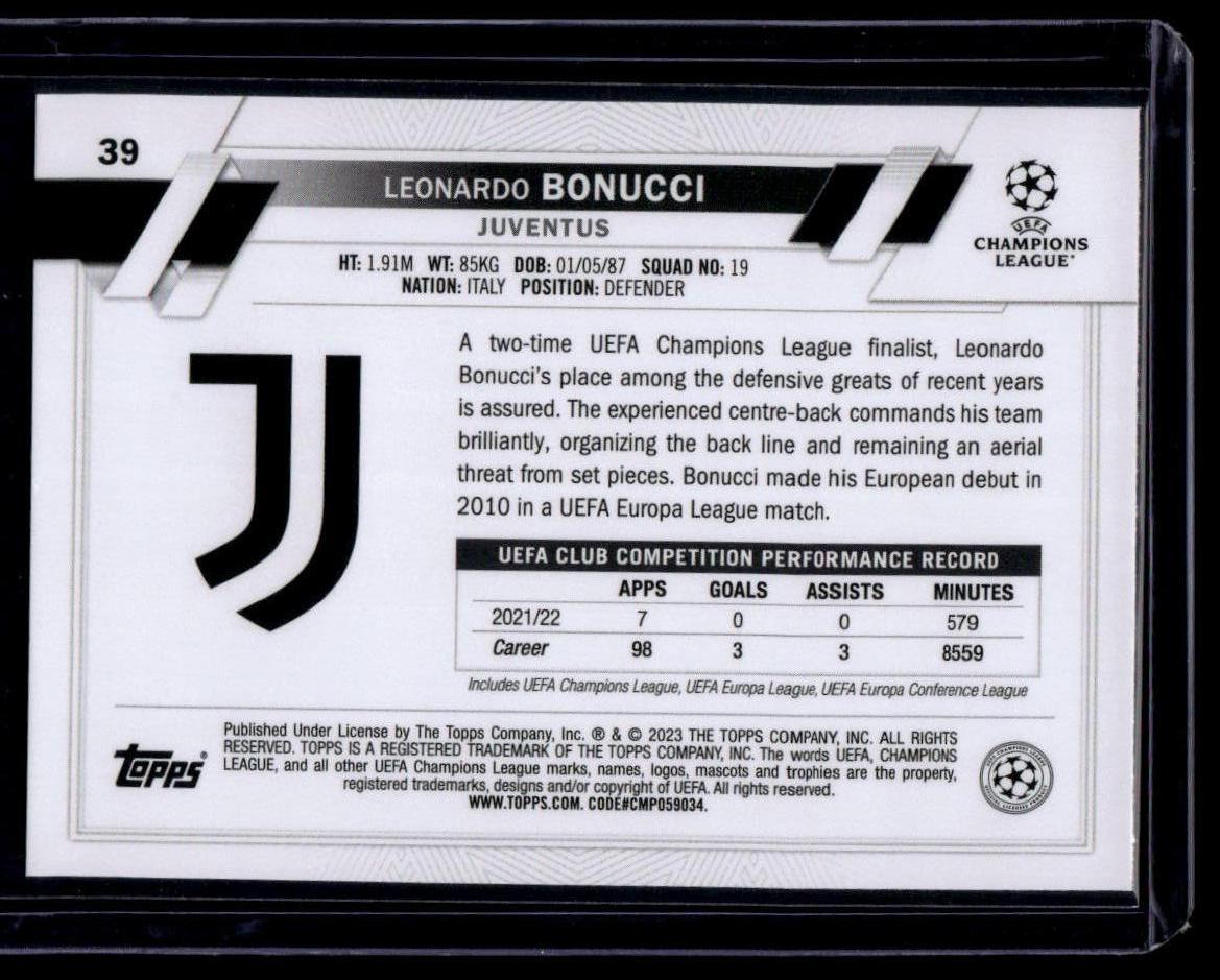 2022-23 Topps UEFA Club Competitions #39 Leonardo Bonucci