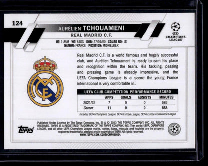 2022-23 Topps UEFA Club Competitions #124 Aurélien Tchouameni