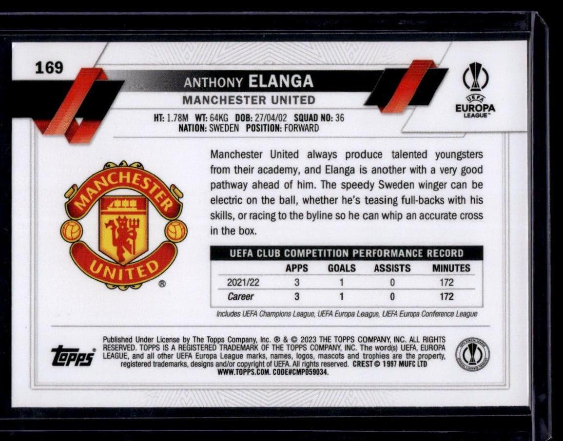 2022-23 Topps UEFA Club Competitions #169 Anthony Elanga