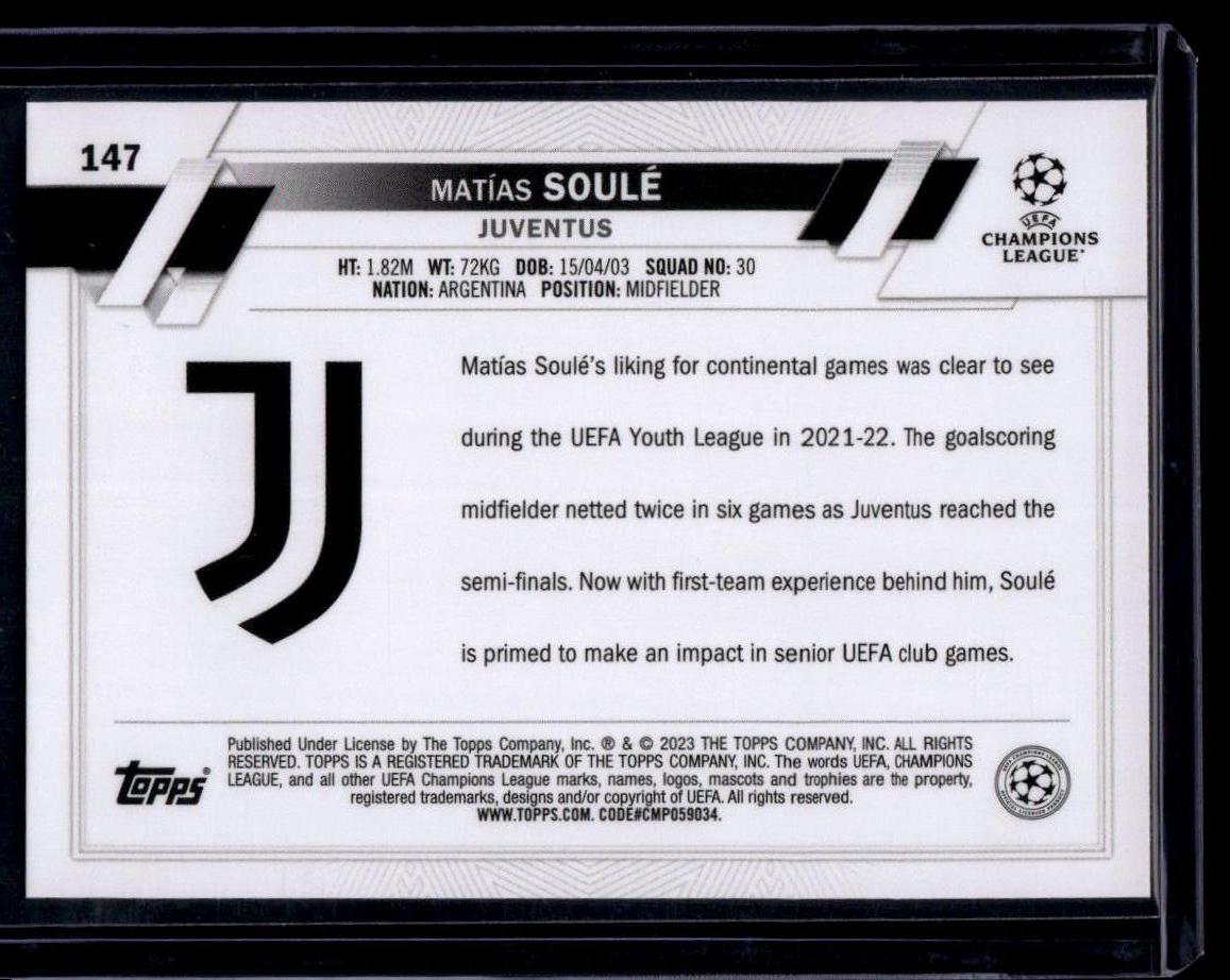 2022-23 Topps UEFA Club Competitions #147 Matías Soulé