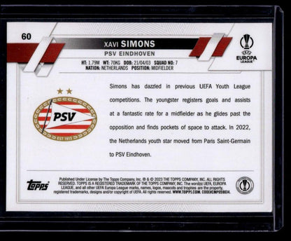 2022-23 Topps UEFA Club Competitions #60 Xavi Simons