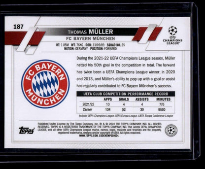 2022-23 Topps UEFA Club Competitions #187 Thomas Müller