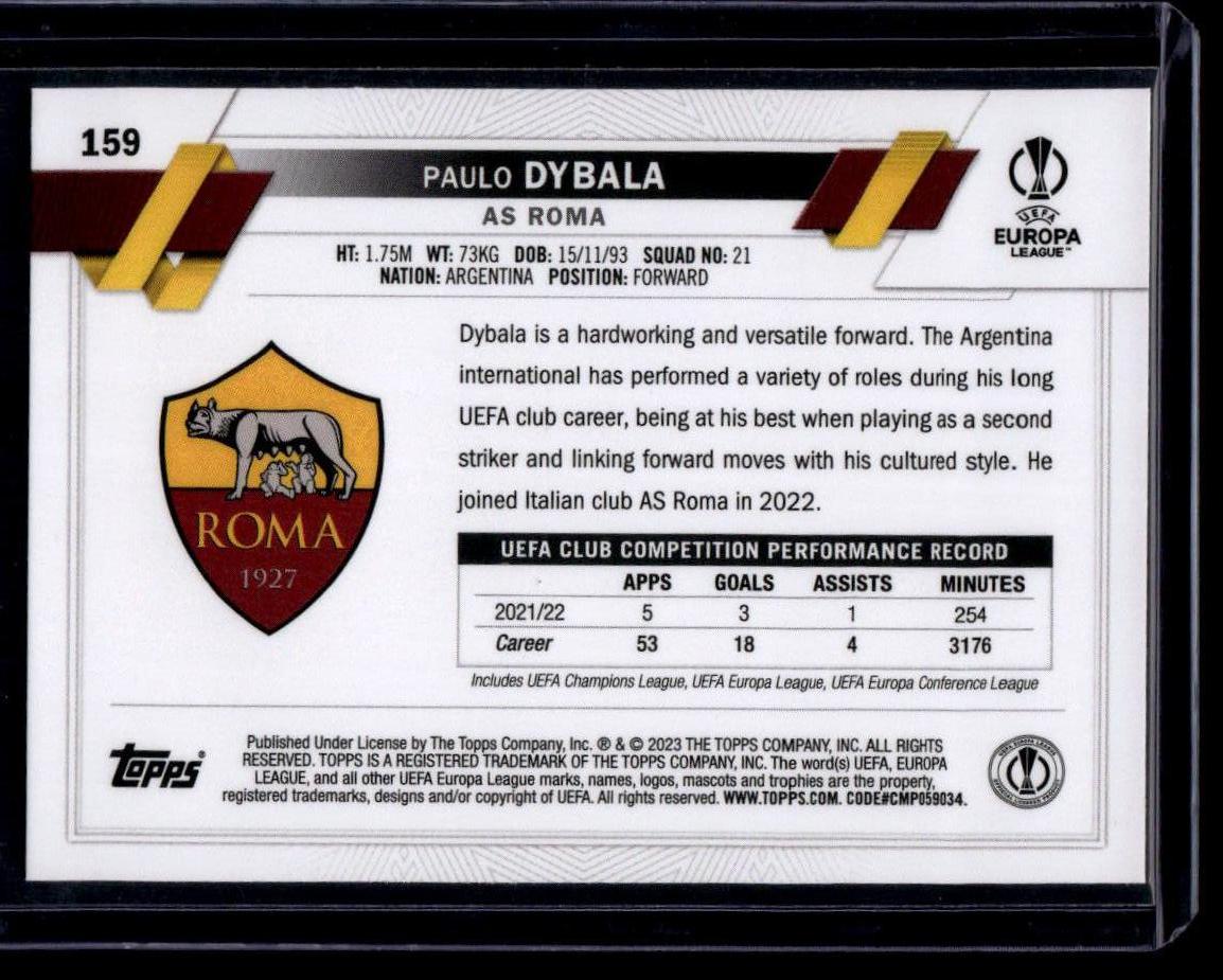 2022-23 Topps UEFA Club Competitions #159 Paulo Dybala