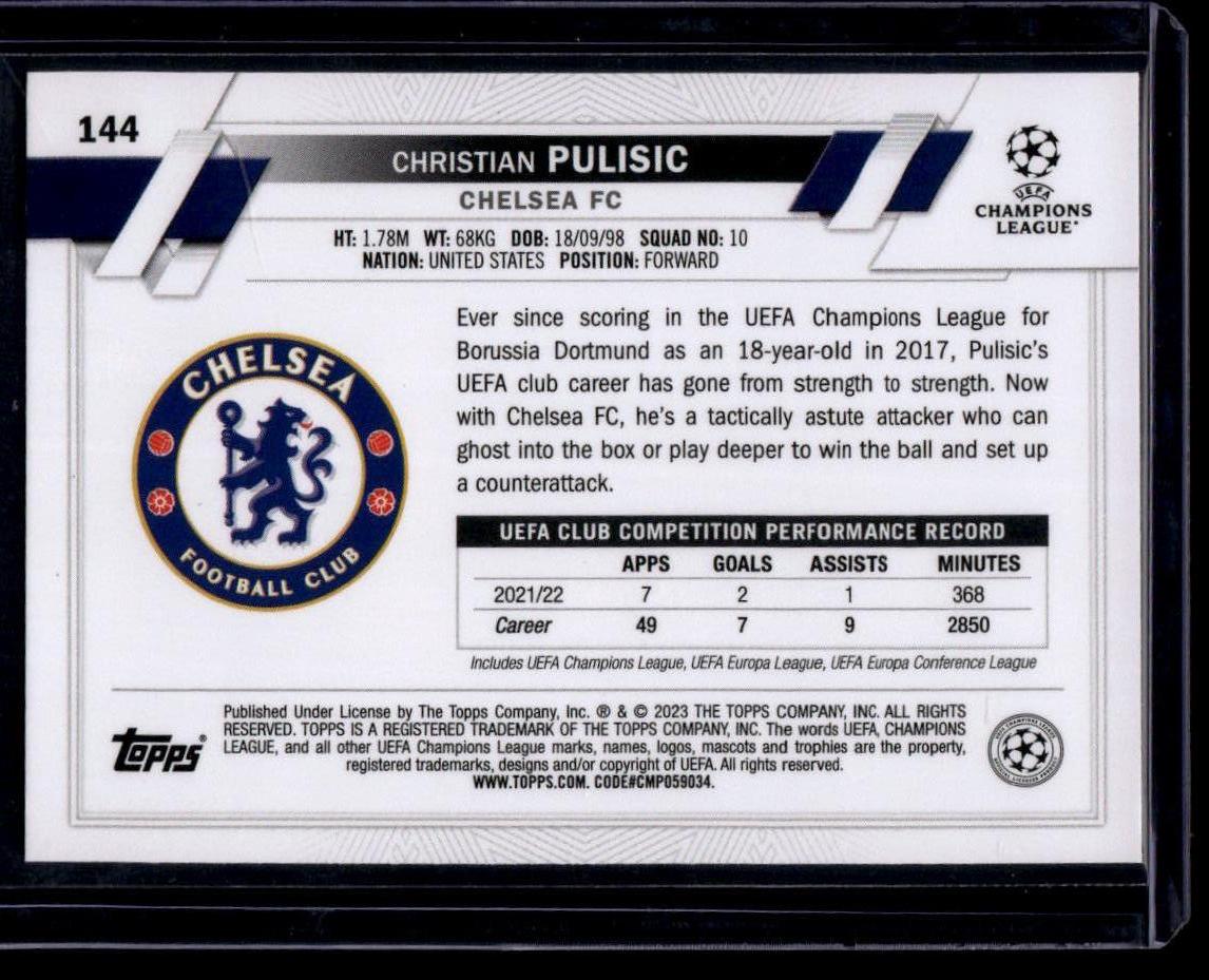 2022-23 Topps UEFA Club Competitions #144 Christian Pulisic