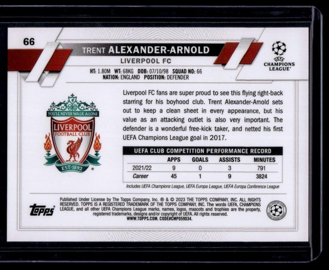 2022-23 Topps UEFA Club Competitions #66 Trent Alexander-Arnold