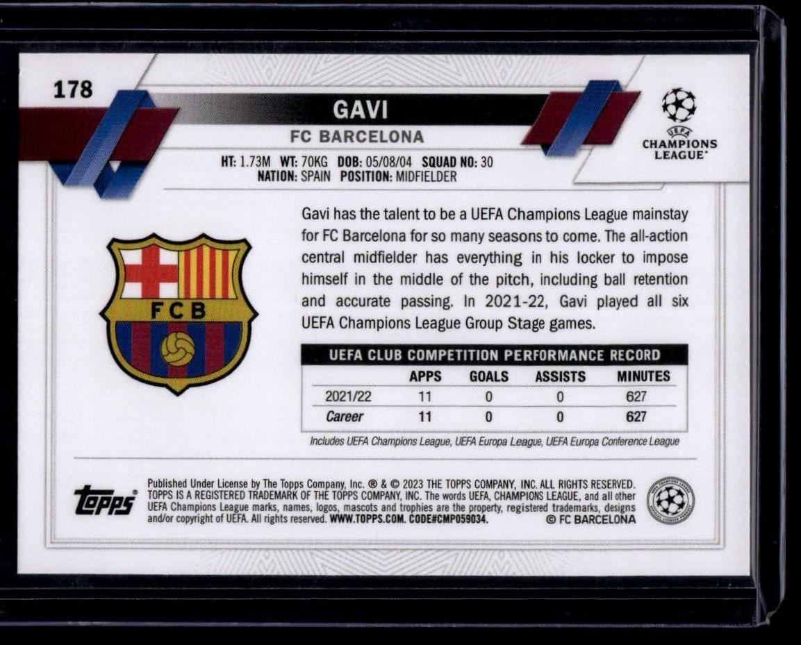 2022-23 Topps UEFA Club Competitions #178 Gavi