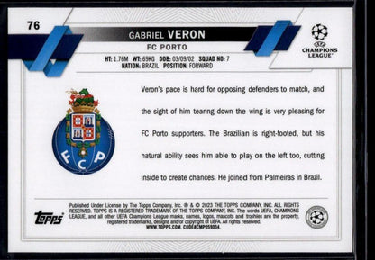 2022-23 Topps UEFA Club Competitions #76 Gabriel Veron