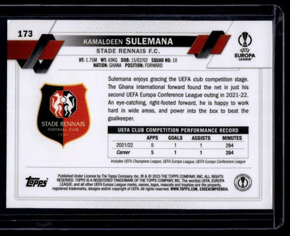 2022-23 Topps UEFA Club Competitions #173 Kamaldeen Sulemana