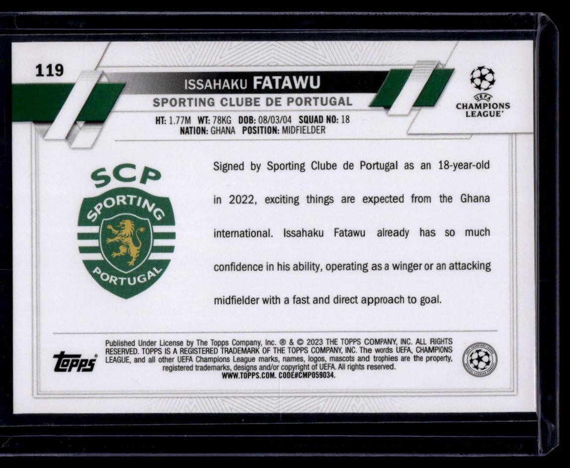 2022-23 Topps UEFA Club Competitions #119 Issahaku Fatawu