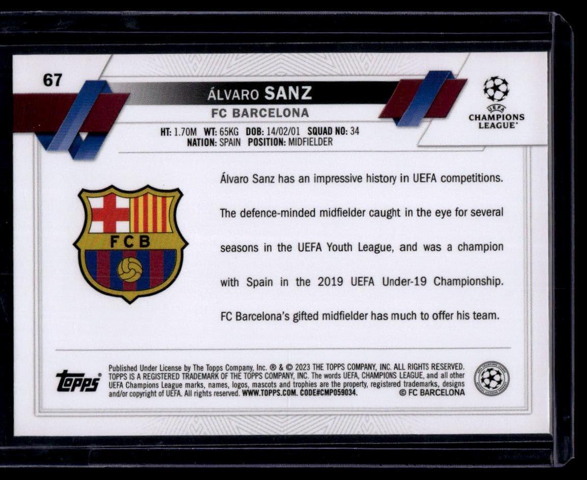 2022-23 Topps UEFA Club Competitions #67 Álvaro Sanz