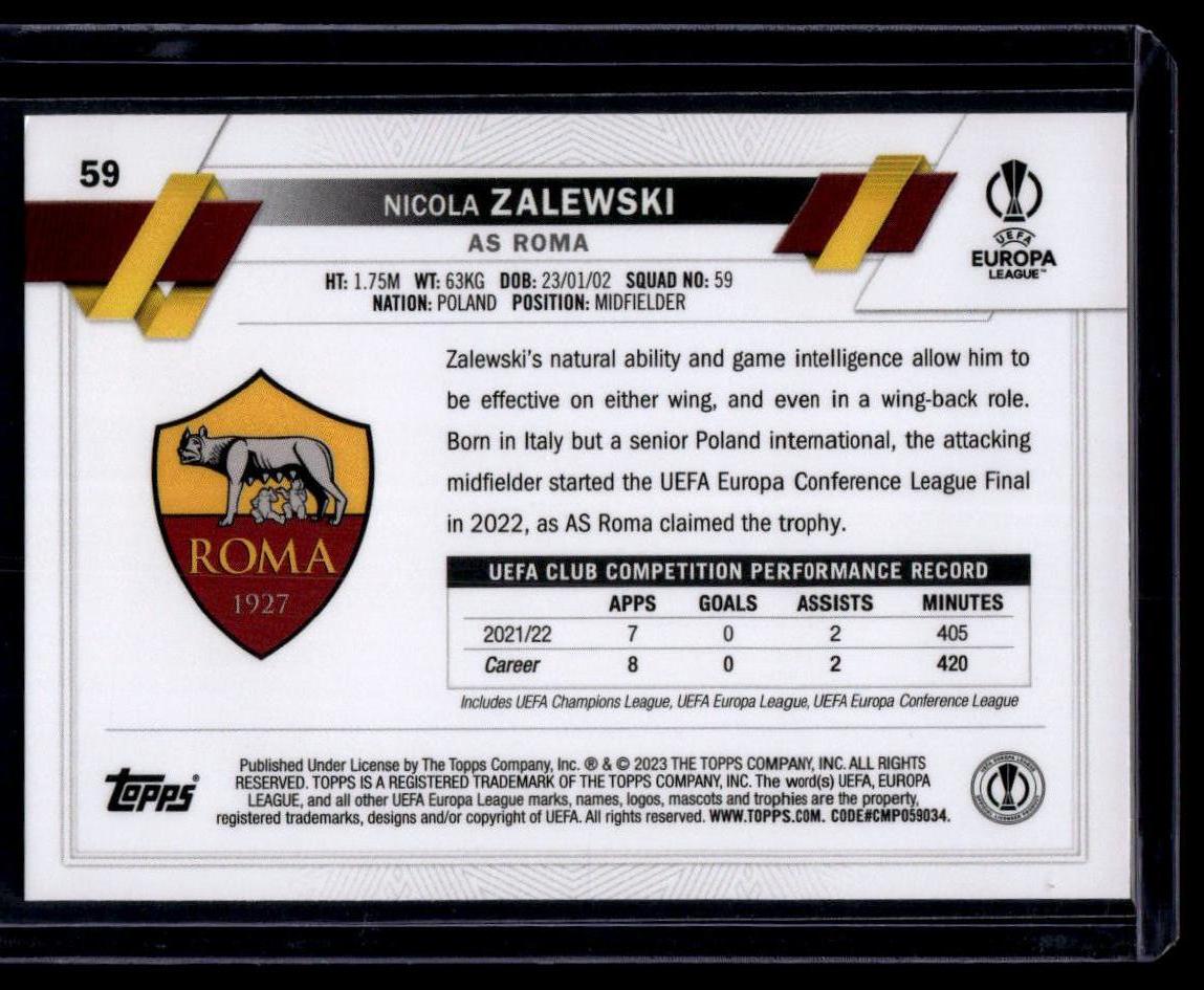 2022-23 Topps UEFA Club Competitions #59 Nicola Zalewski