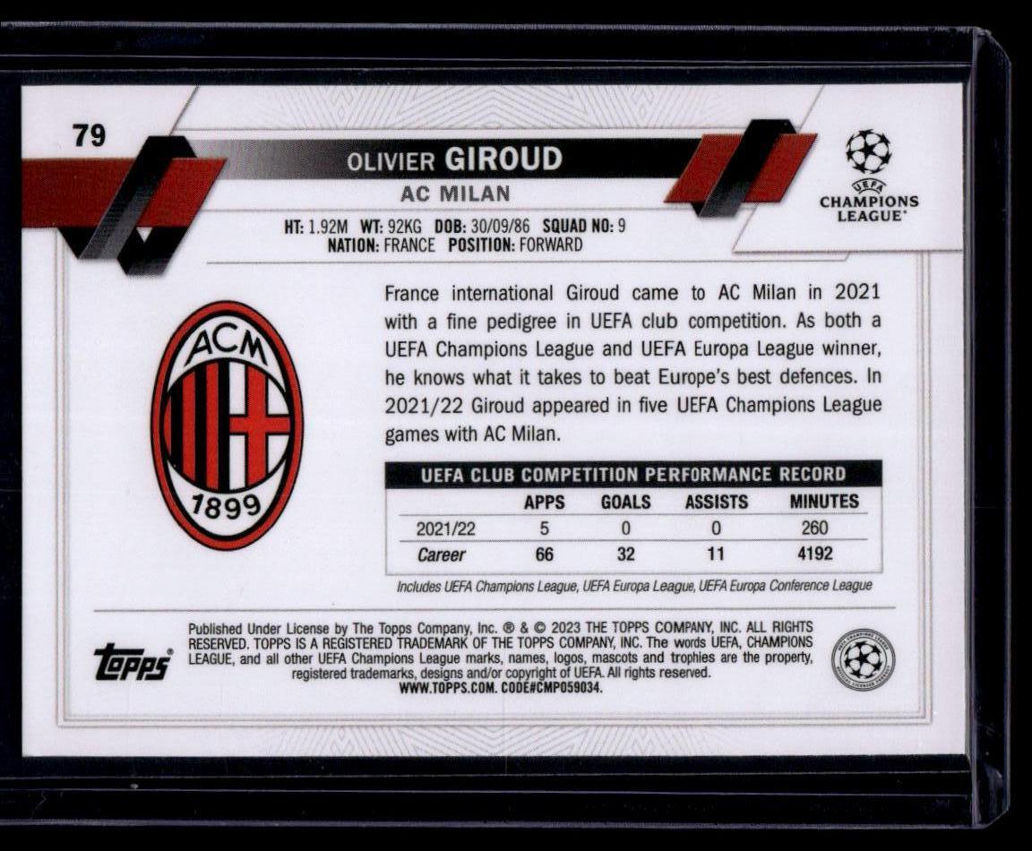 2022-23 Topps UEFA Club Competitions #79 Olivier Giroud