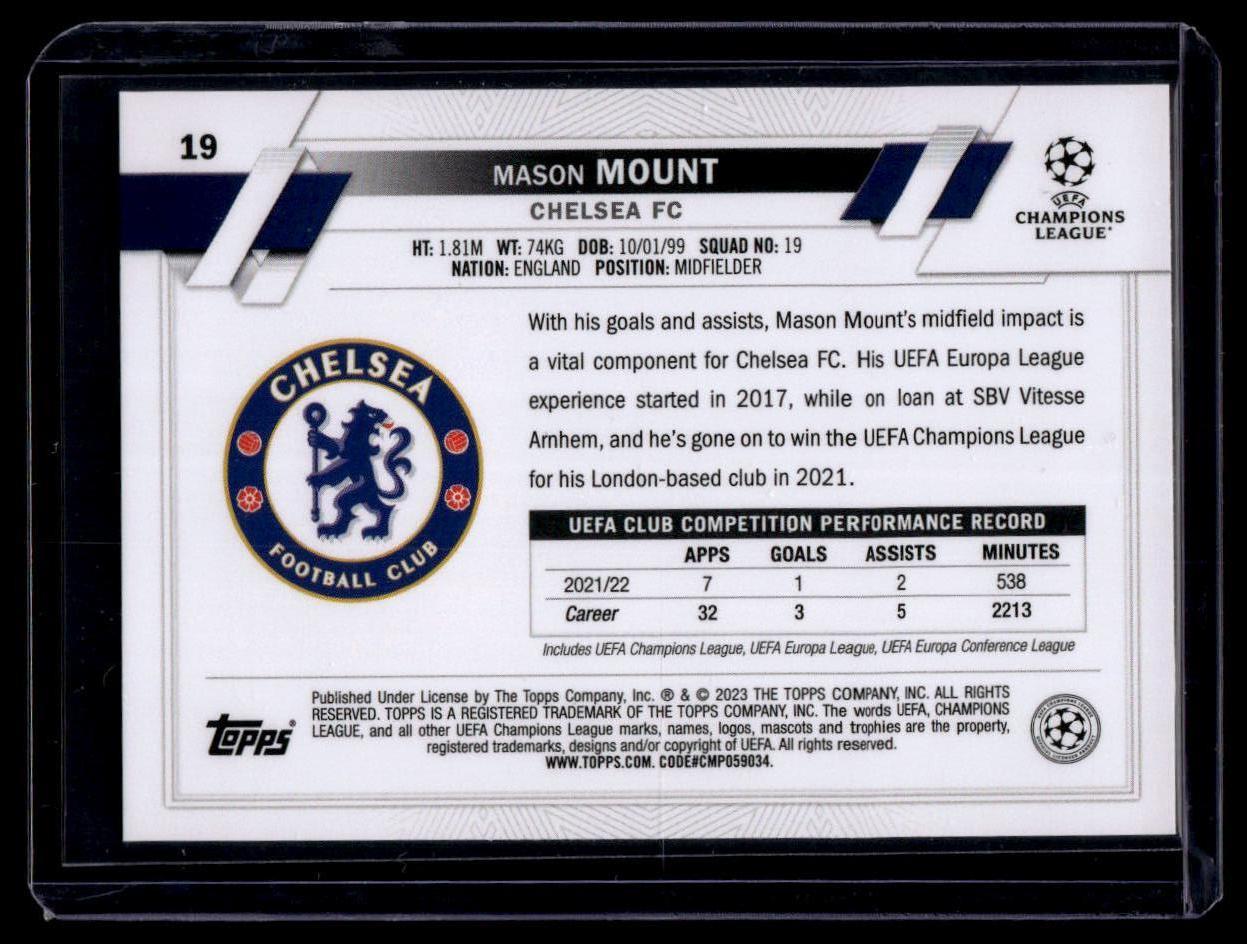 2022-23 Topps UEFA Club Competitions #19 Mason Mount