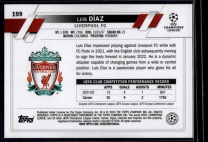 2022-23 Topps UEFA Club Competitions #199 Luis Díaz