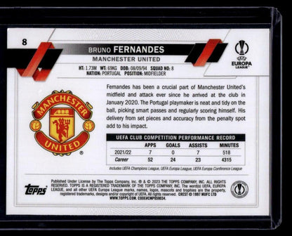 2022-23 Topps UEFA Club Competitions #8 Bruno Fernandes