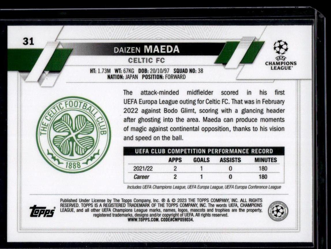 2022-23 Topps UEFA Club Competitions #31 Daizen Maeda